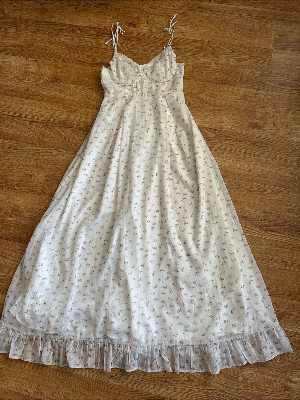 DREAM Sister Jane White Pink Floral Cami Maxi Dress M - Picture 16 of 16
